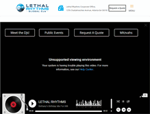 Tablet Screenshot of lethalrhythms.com